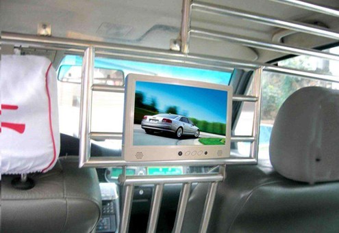 供應(yīng)12寸白色出租車車載護欄廣告機