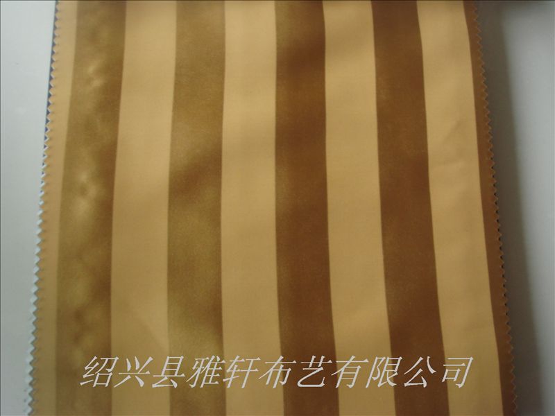 供應功能性窗簾面料*可水洗遮光布有光條子遮光布直條工程窗簾