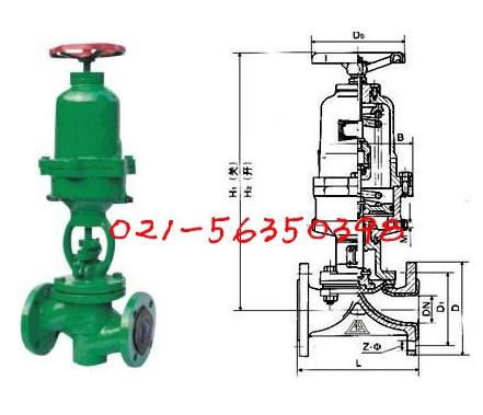 白湖J6B41J-10 耐腐蝕氣動襯膠截止閥