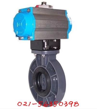 白湖D671X-10S RPP氣動塑料蝶閥