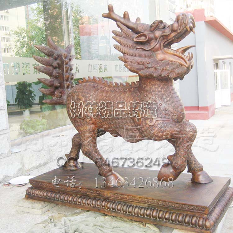 供應(yīng)青銅器林，鑄鐵麒麟，鎮(zhèn)宅瑞獸定做，河北樹林雕塑公司