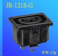 供應東莞JEC品字尾插座JR-121S-G