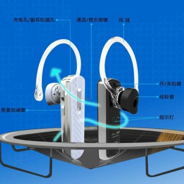 供應(yīng) 雙聲道耳掛式藍(lán)牙耳機(jī)廠家** 禮品藍(lán)牙耳機(jī)工廠批發(fā)