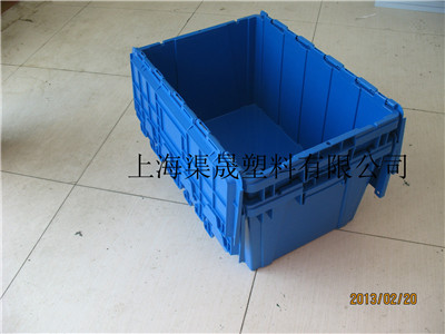 供應上海560斜插箱塑料物流箱**廠家可堆式