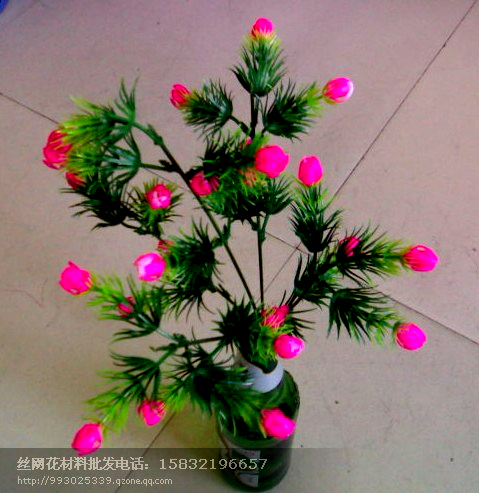 供應較新包郵絲網花材料批發