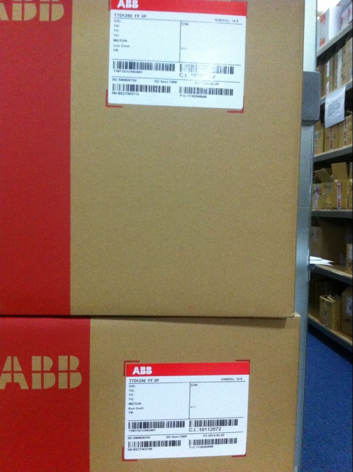 **供應ABB塑殼式隔離開關T7D1250 FF 3P