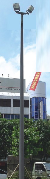 供應籃球場網(wǎng)球場足球場內外熱鍍鋅菱形/錐形馬路燈桿燈柱