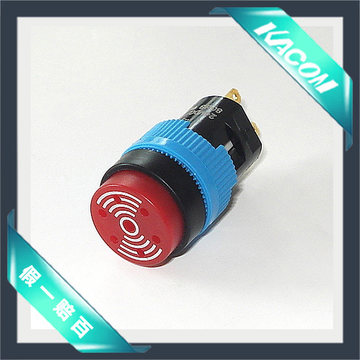 供應買2送1 凱昆KACON Φ16mm圓形連續音帶LED蜂鳴器(紅色) K16-CZL