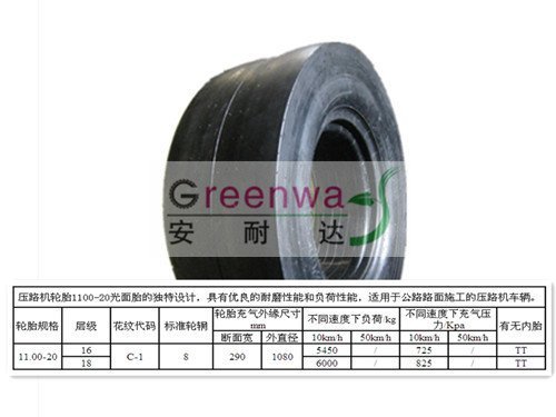 供應(yīng)壓路機輪胎1100-20