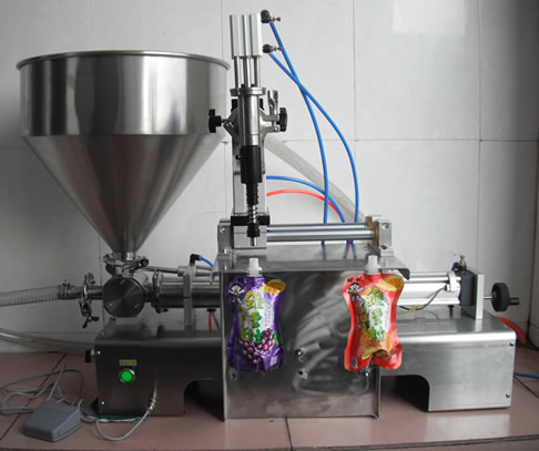 供應(yīng)帶嘴袋灌裝機(jī)-袋裝甜面醬灌裝機(jī)-醬料袋裝灌裝機(jī)-帶嘴自立袋灌裝機(jī)