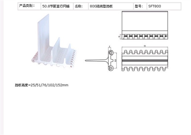 供應800擋板型網帶