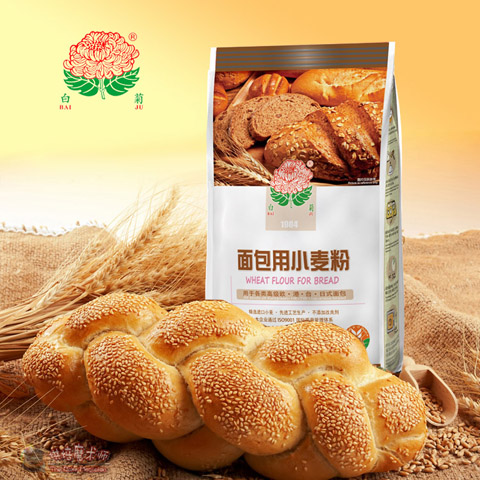 供應廣東新糧白菊牌1KG裝面包用小麥粉