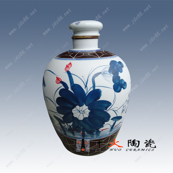 供應(yīng)陶瓷酒壇 青花陶瓷酒壇