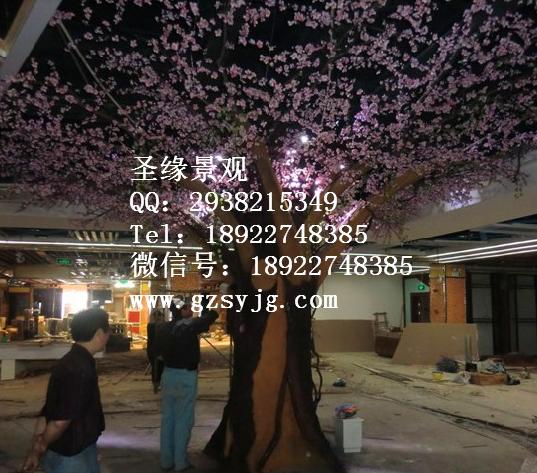 供應(yīng)仿真櫻花樹、假櫻花樹、人造櫻花樹、室內(nèi)櫻花樹可以選擇圣緣景觀