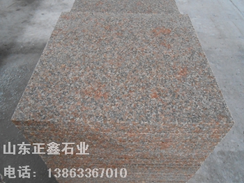 供應(yīng)五蓮紅火燒板，淺紅色花崗巖火燒板