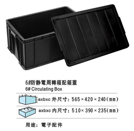 供應防靜電周轉箱，黑色周轉箱
