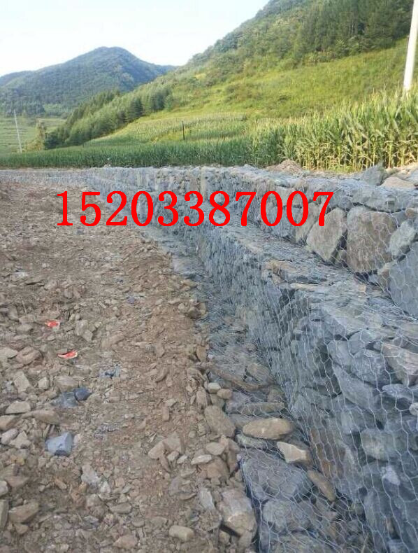 河堤防潰散高鋅鋼絲賓格石籠，生態護坡護岸格賓網箱，格賓護墊治理海防