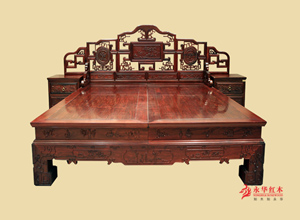 供應紅木家具**廣東永華臥室家具紅木大床定制