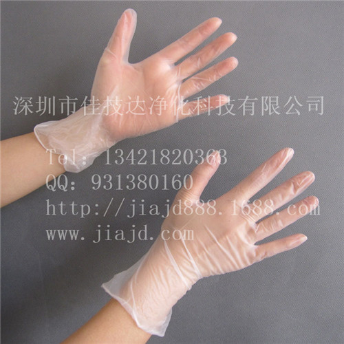 深圳佳技達廠家生產批發PVC塑膠手套,一次性pvc手套 無粉，質量好