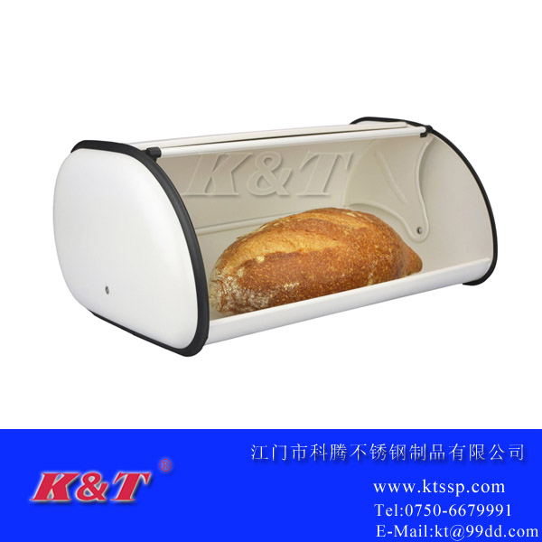 供應(yīng)簡約白色不銹鋼面包箱/食品箱/置物箱