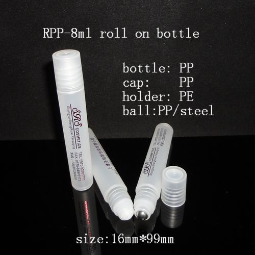 供應8ml **走珠瓶，鋼珠塑蓋、小容量瓶、祛痘液真空瓶
