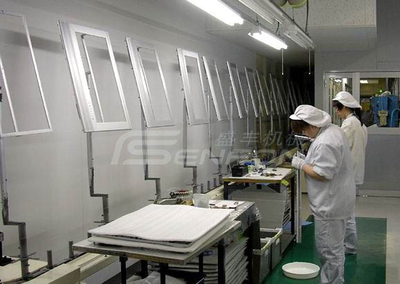 供應平板電腦外殼機器人自動噴涂線，操作控制簡便易學