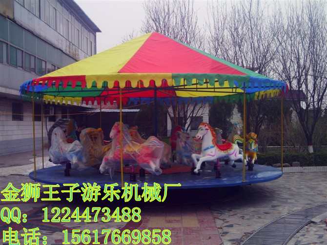 供應2014新品上市簡易轉馬，簡易轉馬 兒童游樂設備金獅王子廠家