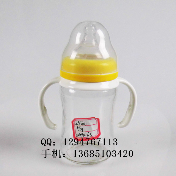 供應玻璃奶瓶加工奶瓶玻璃瓶加工玻璃烤花奶瓶供應