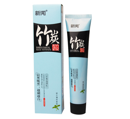 新聞竹炭黑牙膏留蘭薄荷香型