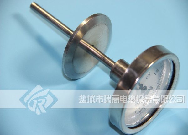供應軸向衛生型法蘭雙金屬溫度計WSS-304