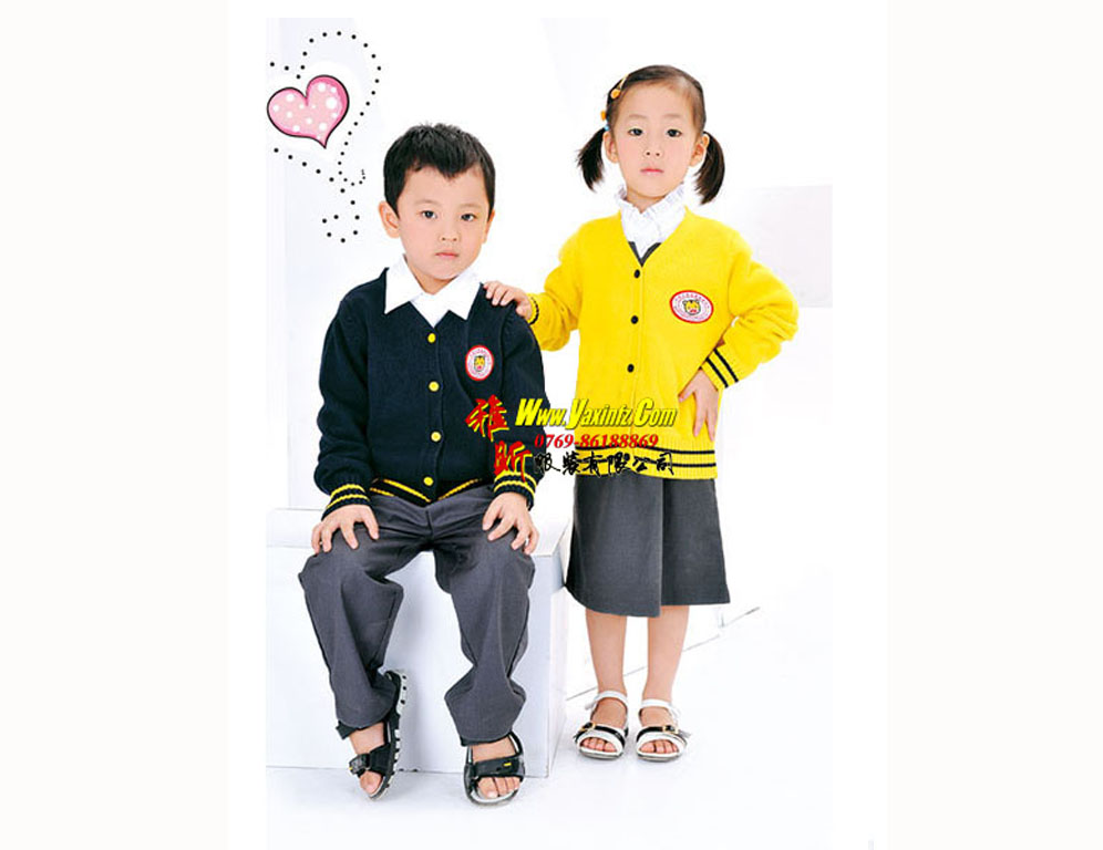 供應(yīng)訂做****學(xué)校校服韓版幼兒園服秋冬針織毛衫男女童套裝8055
