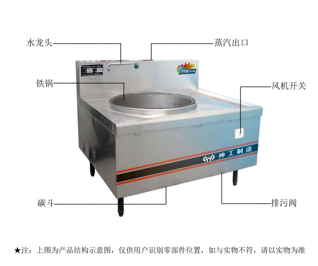 供应神工燃气大锅灶 食堂用大锅灶 蒸汽节能 余热回收 节能环保