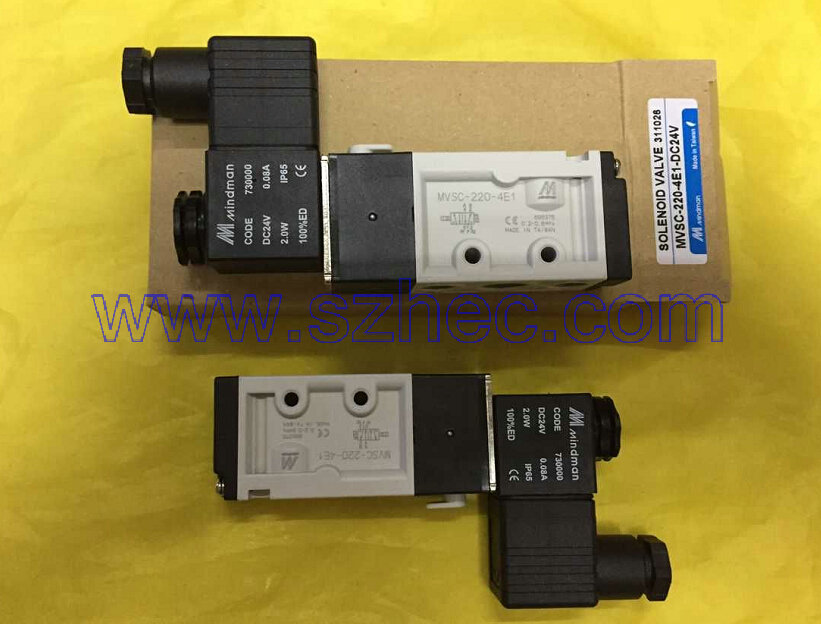 閩臺金器MINDMAN電磁閥MVSC-220-4E1-DC24V/AC110V-AC220V
