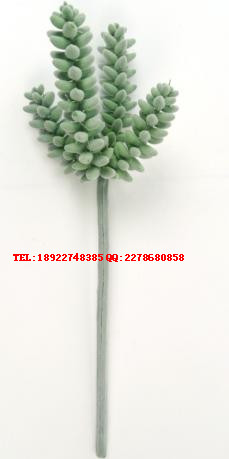 供應(yīng)單枝4頭玉芋 **仿真植物花 仿真假花 絹花批發(fā)