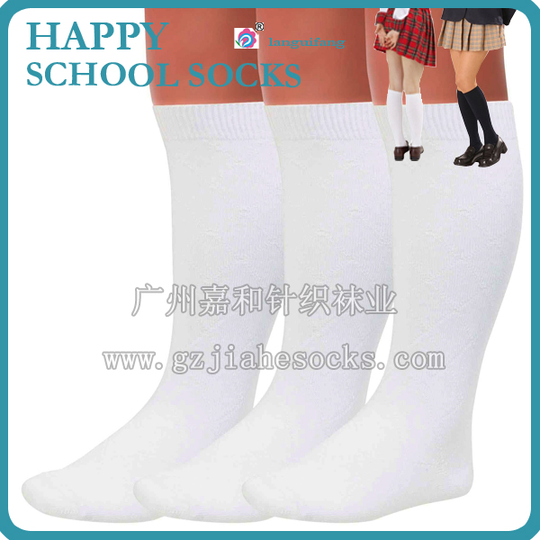供應(yīng)外貿(mào)日單 日本女生棉膝下學(xué)生襪