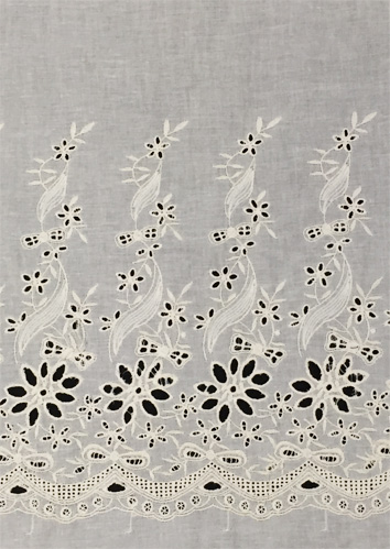 供應兩面刺繡 棉布花邊