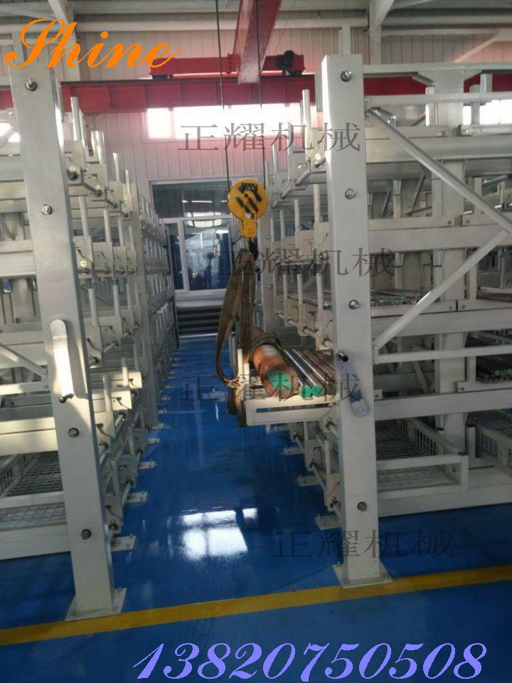 長軸棒料車間規劃伸縮懸臂貨架