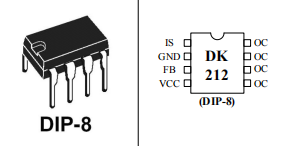 深圳廠家內銷DK212(12W)**準諧振開關電源控制芯片