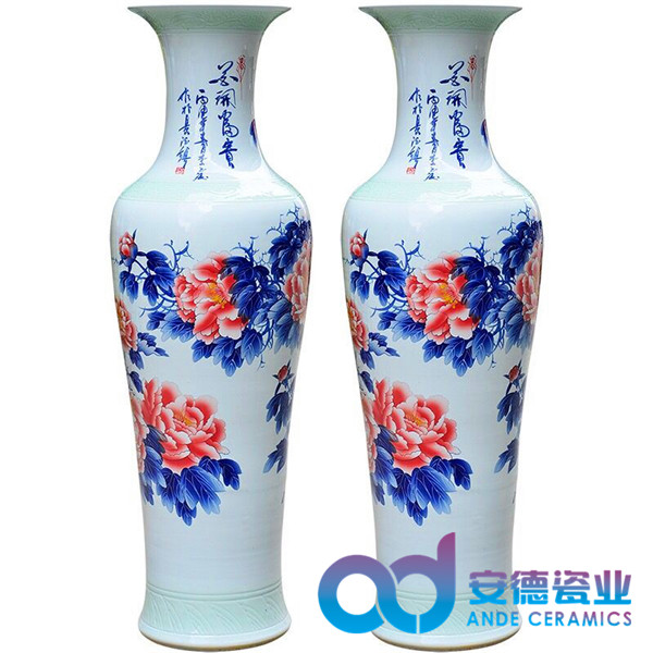 景德鎮(zhèn)陶瓷花瓶  景德花瓶喬遷禮品大花瓶 景德鎮(zhèn)陶瓷花瓶廠家價格