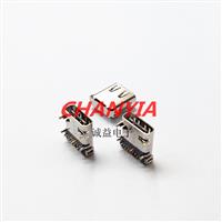 TYPE C母座USB3.1連接器前插后貼14P缺Pin款四插插板**大電流A3
