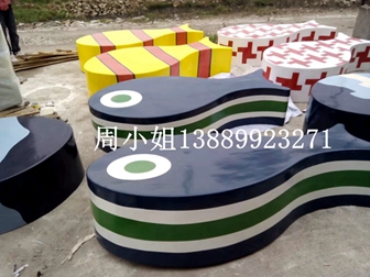 供應玻璃鋼雕塑凳子/樹脂雕塑魚形凳子