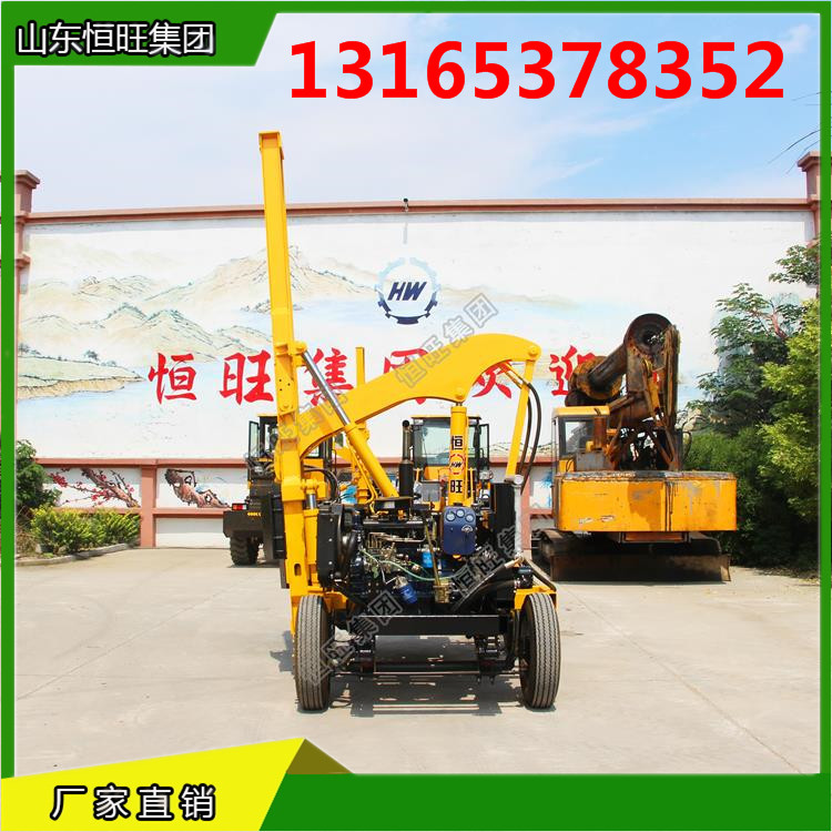 **供應帶四個輪子公路護欄打樁機 打拔鉆一體機