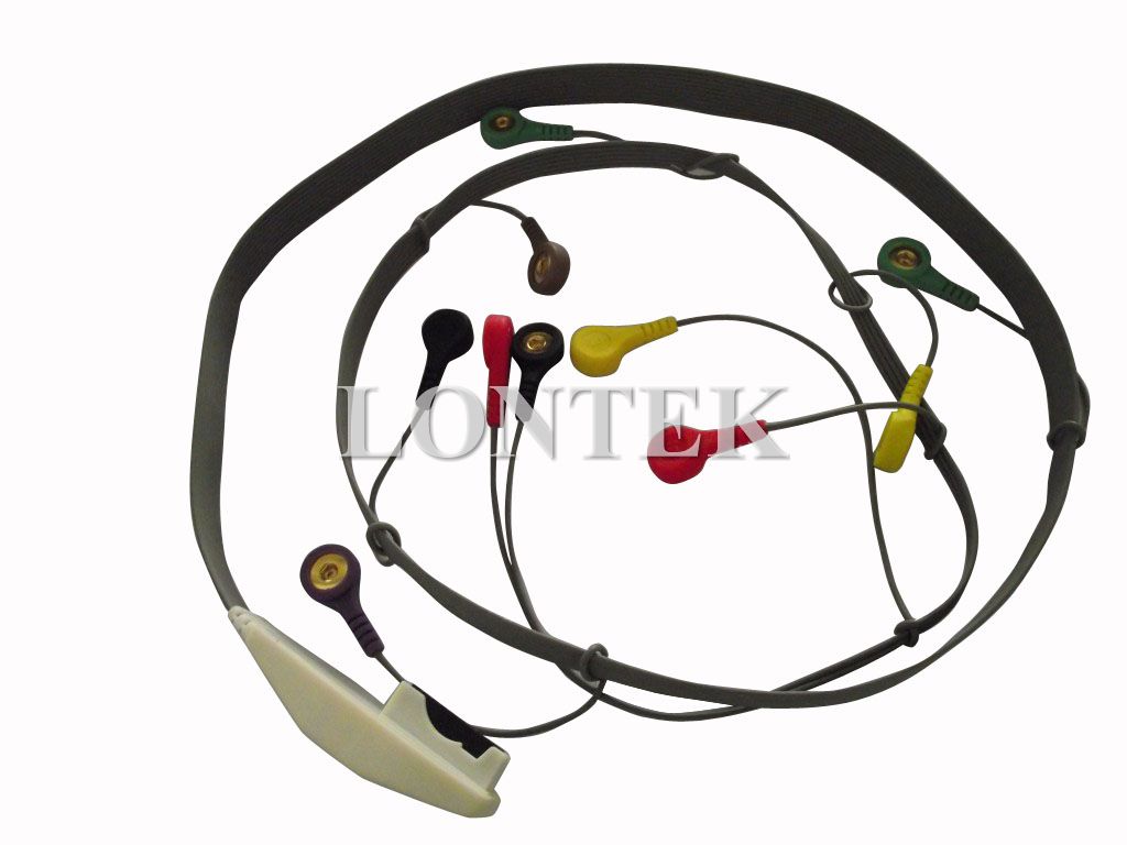 摩托拉Mortala Holter動(dòng)態(tài)心電導(dǎo)聯(lián)線(xiàn) 電極線(xiàn) 心電電纜 排線(xiàn)扣式