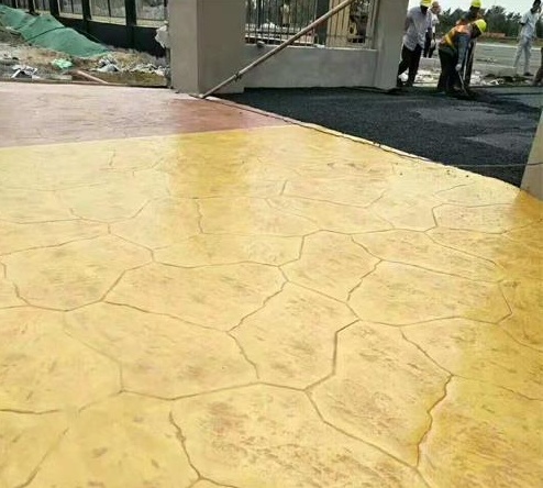 商業路面水泥壓紋地坪 壓紋砼地面材料用量