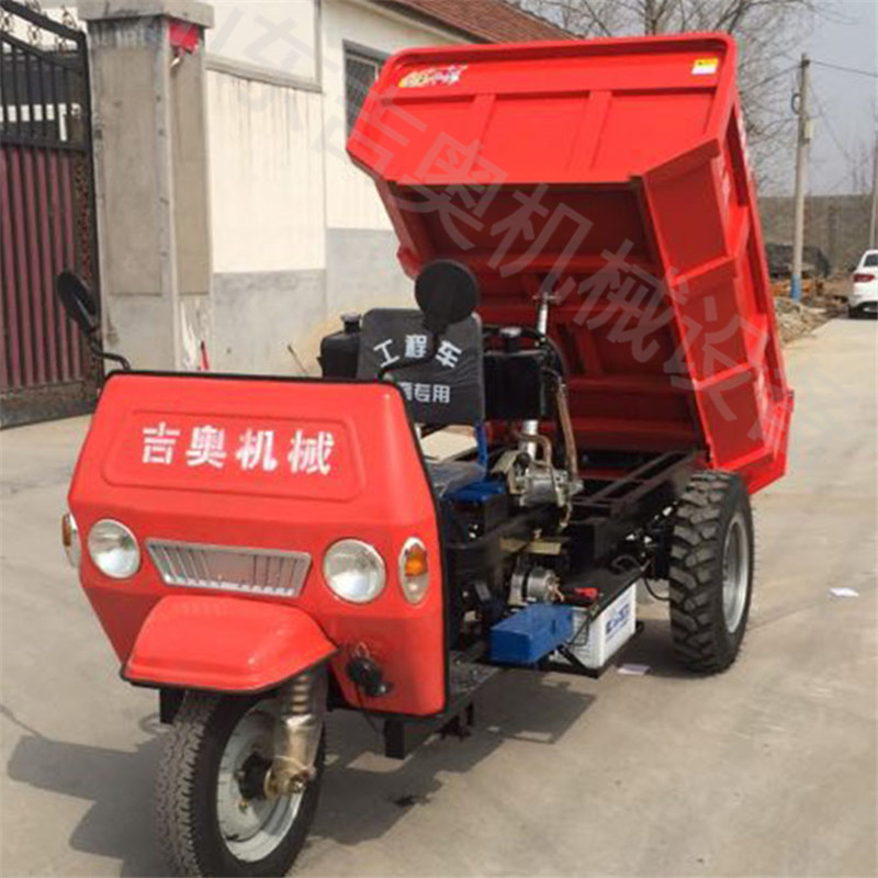 廠家生產柴油三輪車 適用于建筑工地拉混凝土農用電啟液壓三輪車