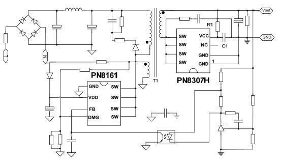 PN8370led驱动电源5脚芯片