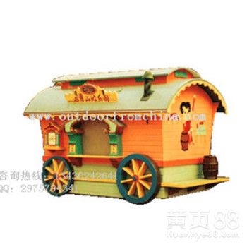 廣州長隆水上世界移動餐車 實木防腐售貨車 售票亭