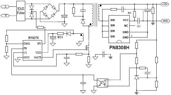 PN8308开关电源芯片自启动