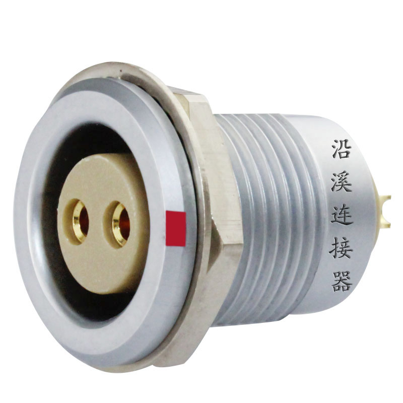 沿溪連接器 2芯母插座 推拉自鎖金屬航空件 檢測設備 電子儀器儀表 汽車電子接插件