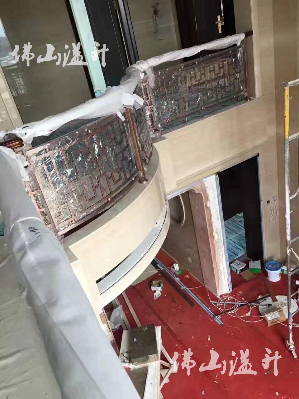 邯鄲優質別墅鋁雕花樓梯扶手 溢升